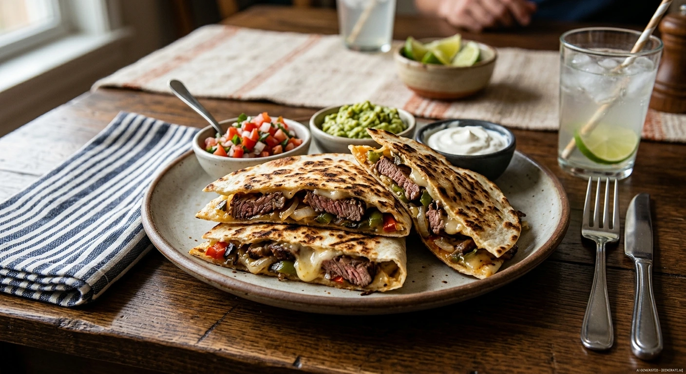 Steak Quesadillas Recipe in serving position